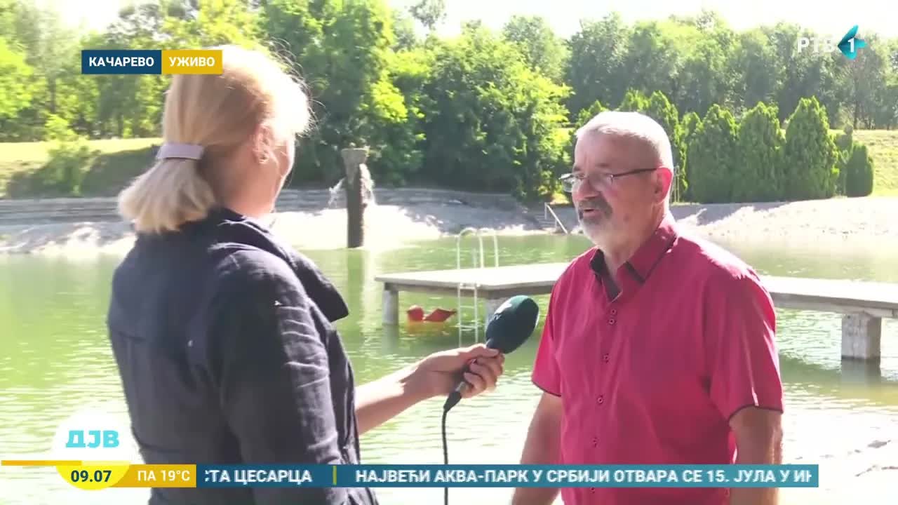 Početak kupališne sezone na veštačkom jezeru u Kačarevu