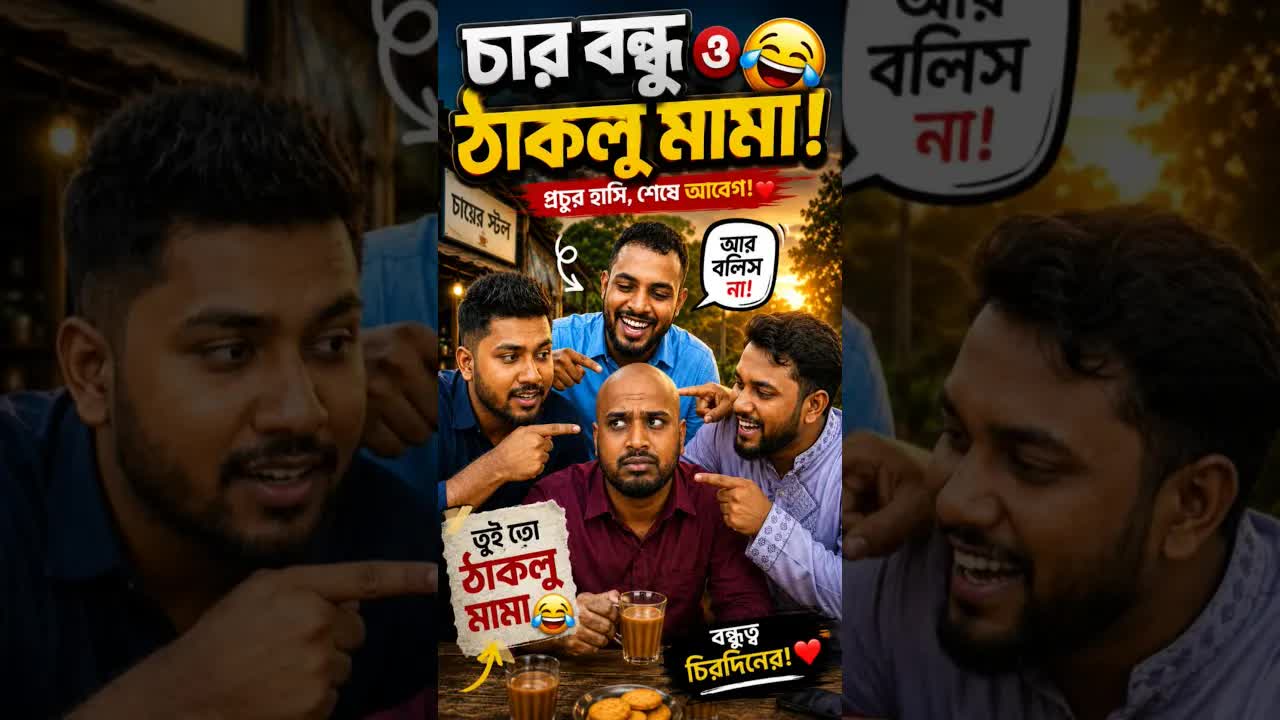 বন্ধুদের মধ্যে ঠাকলু মামা হলো জাম্বু রাহাত