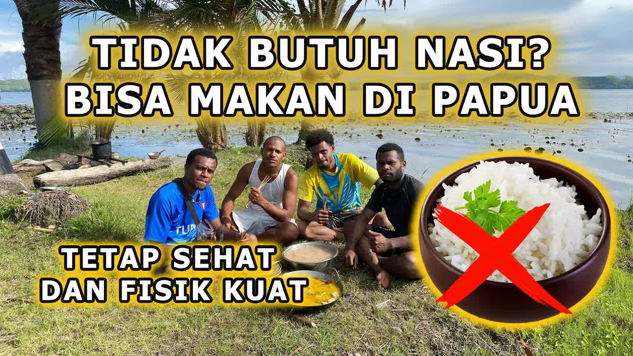 Memanah Ikan di Danau Sentani dengan Papeda