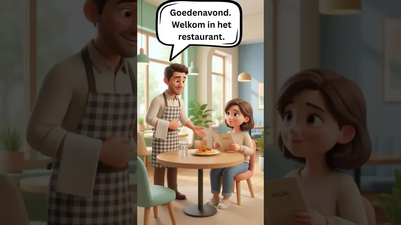 Een restaurantgesprek in het Nederlands