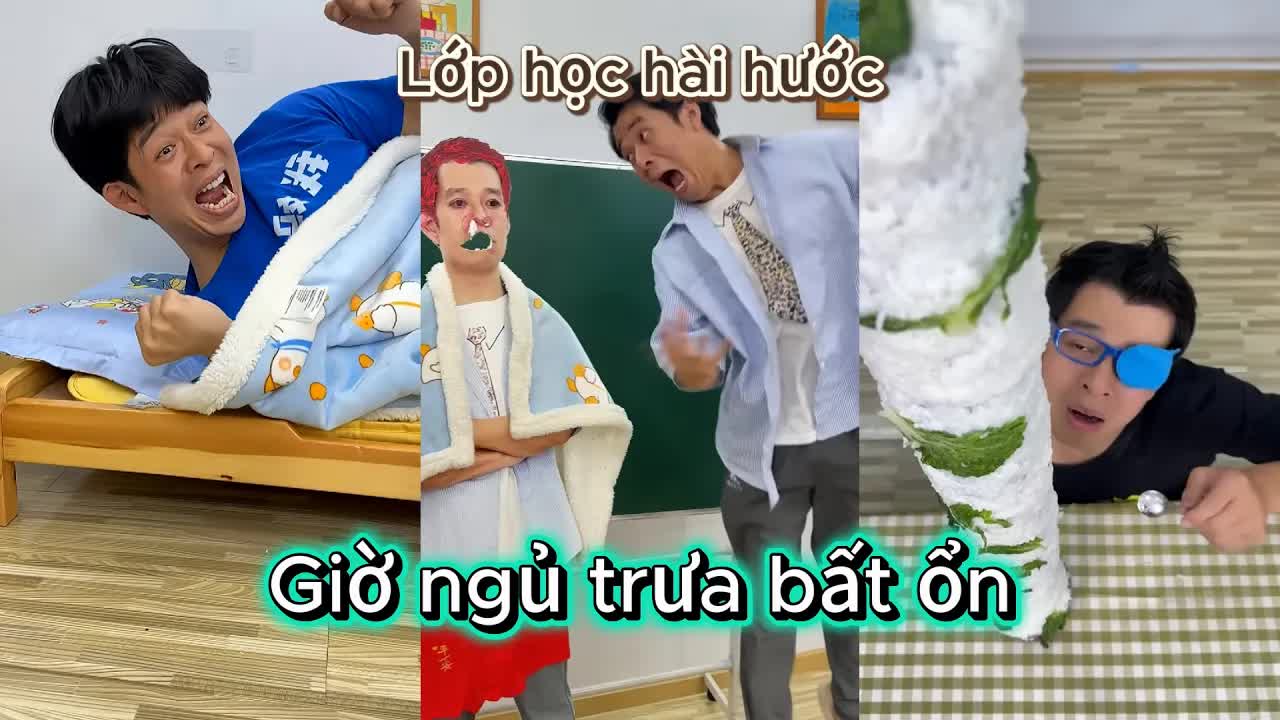 Giờ ngủ trưa bất ổn trong lớp mẫu giáo hài hước