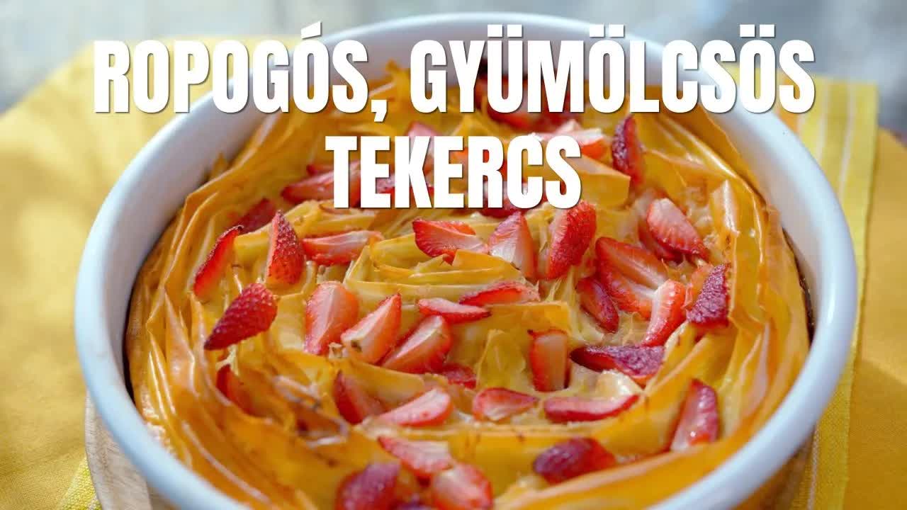 Ropogós gyümölcsös tekercs készítése