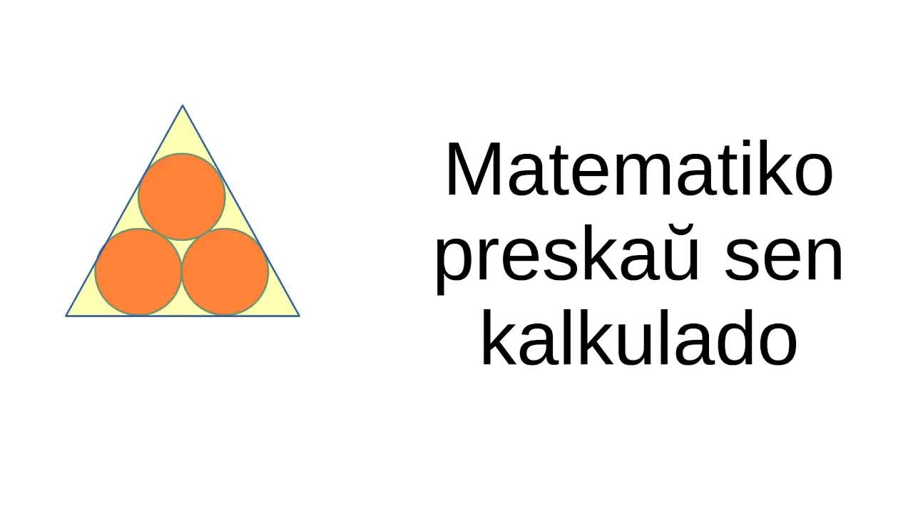 Geometria Problemo: Ruĝa Areo de Cirkloj
