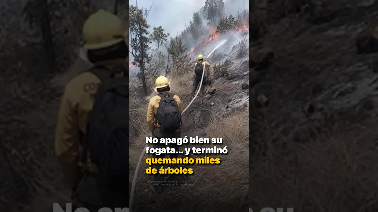 Incendio por fogata mal apagada