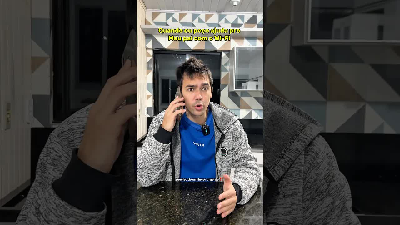 Pedindo ajuda ao pai com o Wi-Fi