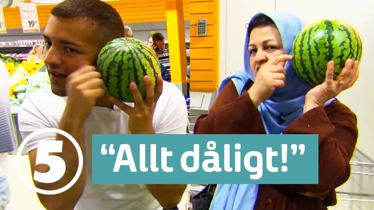 Shopping för meloner i Ullared