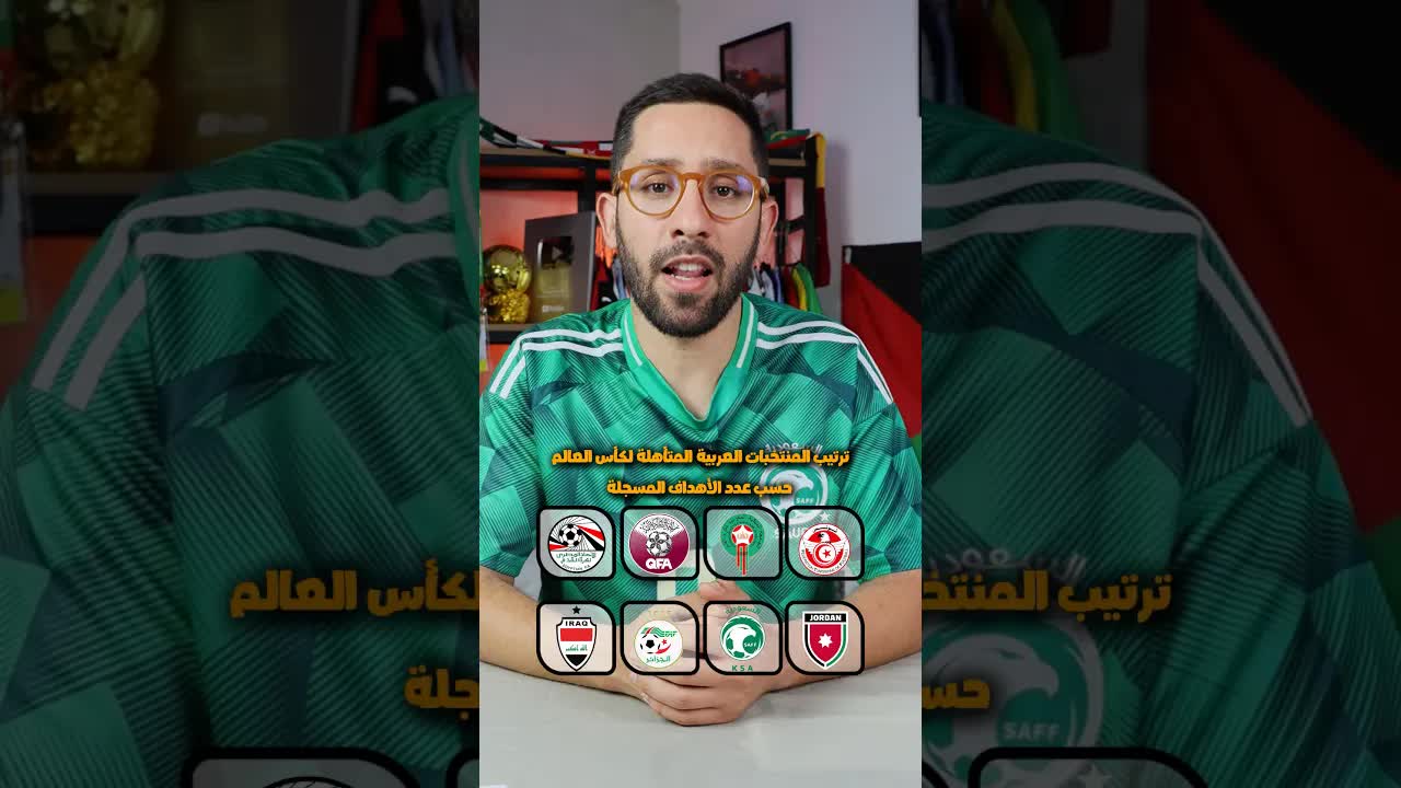 ترتيب المنتخبات العربية في كأس العالم بالأهداف