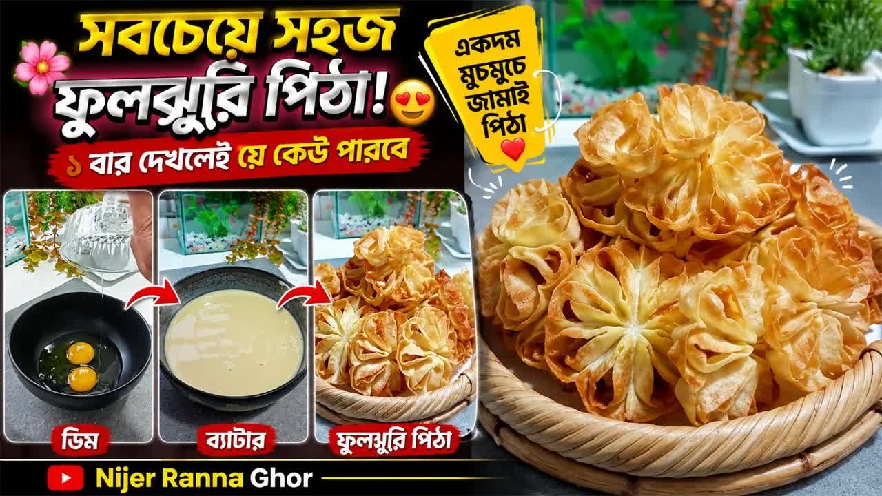 সহজ ফুলঝুরি পিঠা বানানোর রেসিপি