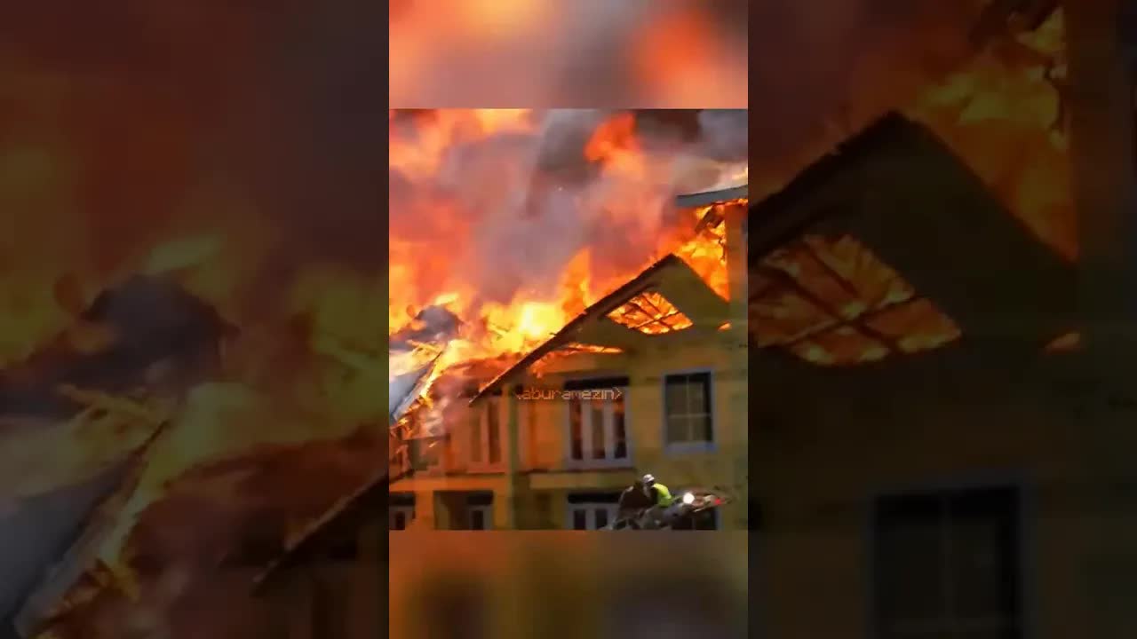 Trabalhador Escapa de Incêndio em Prédio