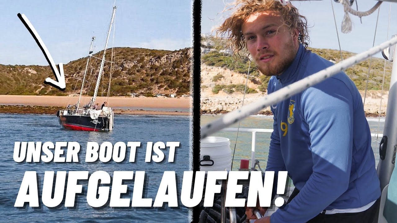 Boot verlor Anker und Strandung in Portugal