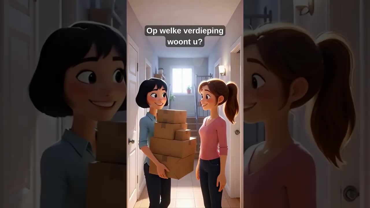 Nieuwe buren ontmoeten in een flat