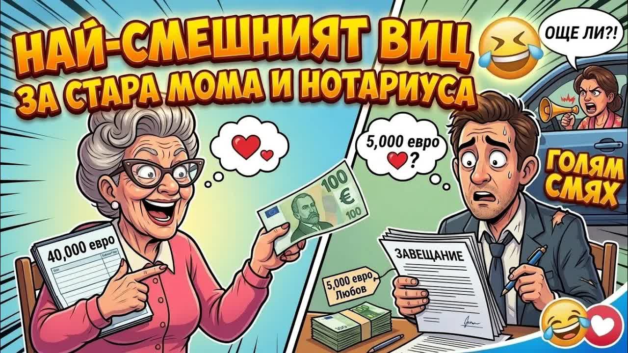 Старата мома и нотариусът: смешен виц