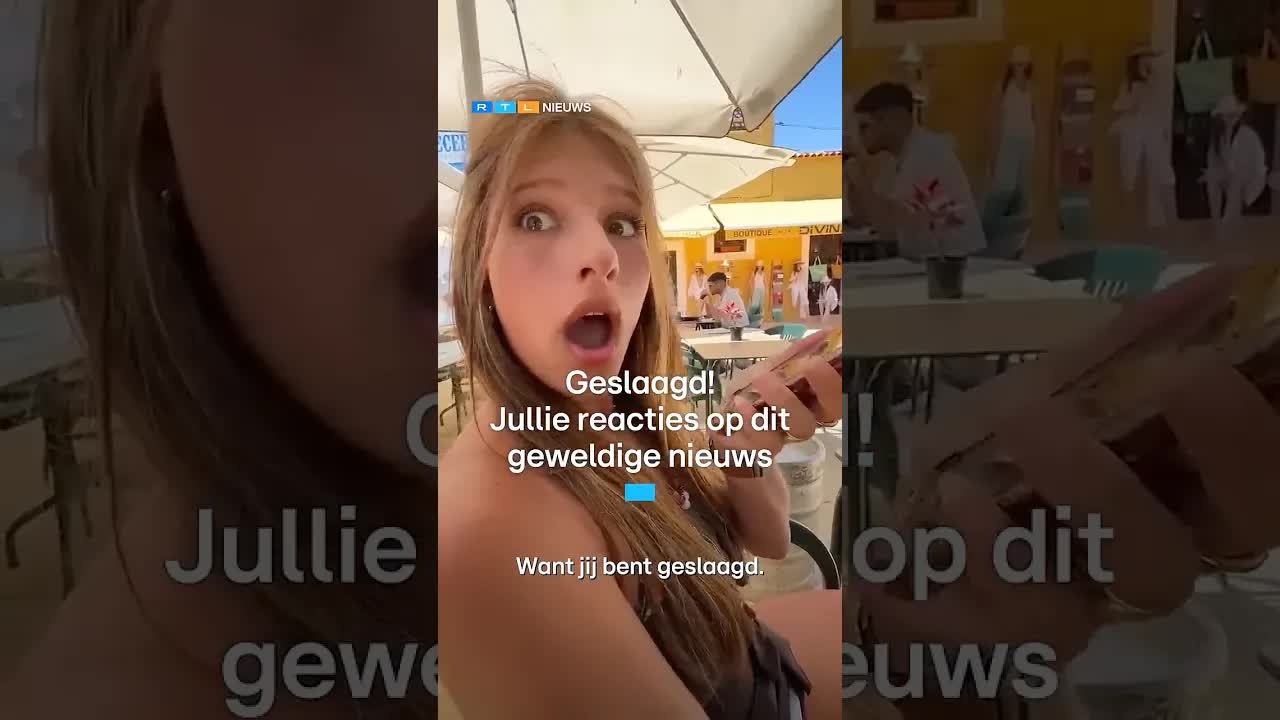 Reacties op het goede nieuws dat hij geslaagd is