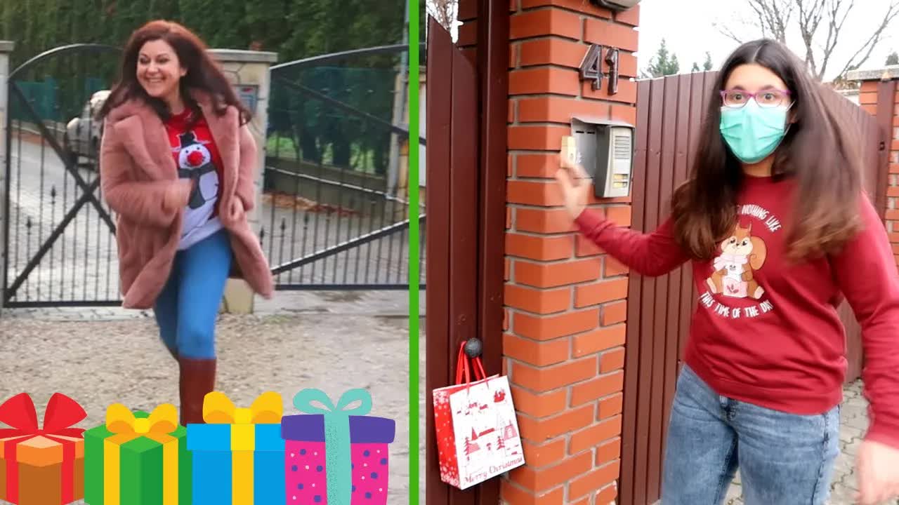 Titkos ajándékok kiosztása barátoknak karácsonykor