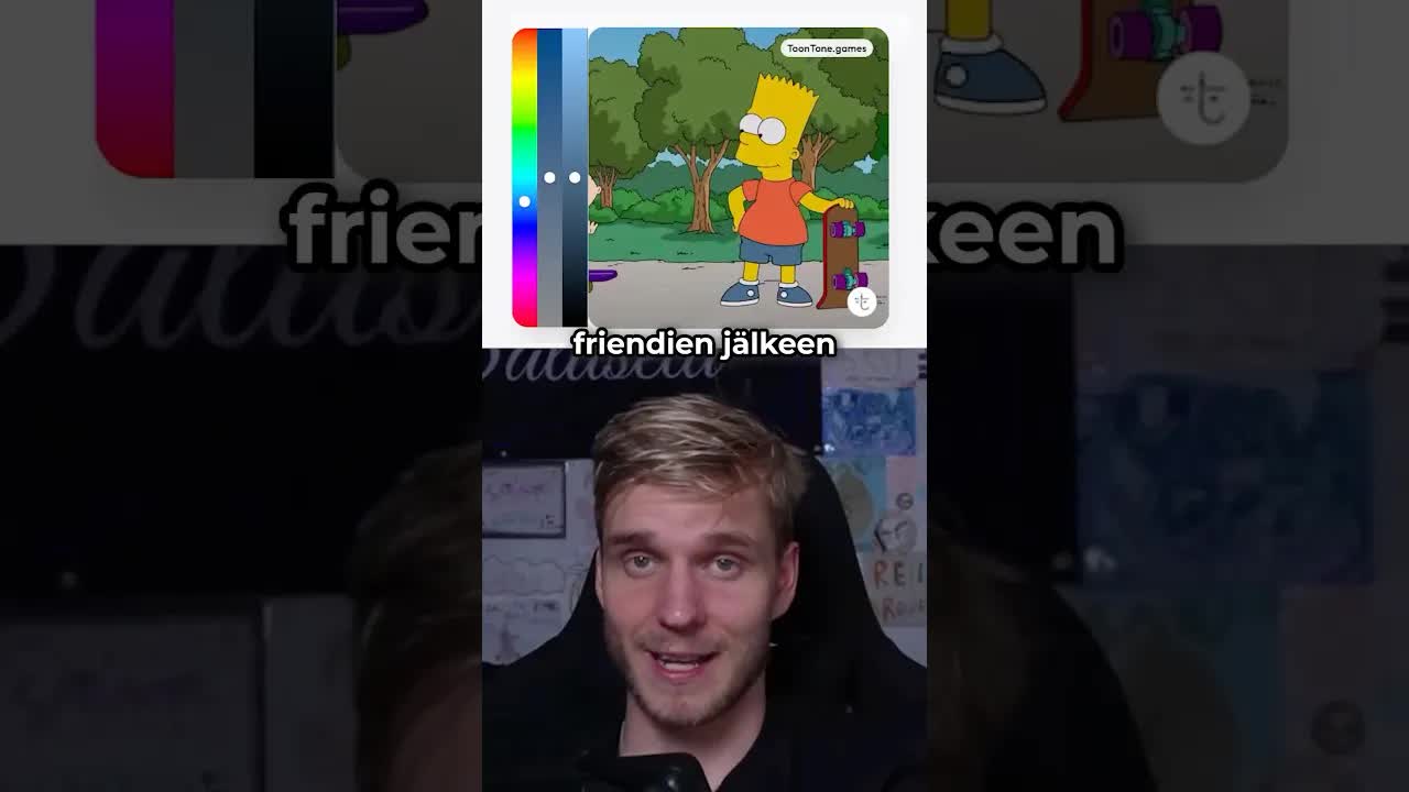 Minkä väriset vaatteet animaatiohahmoilla on?