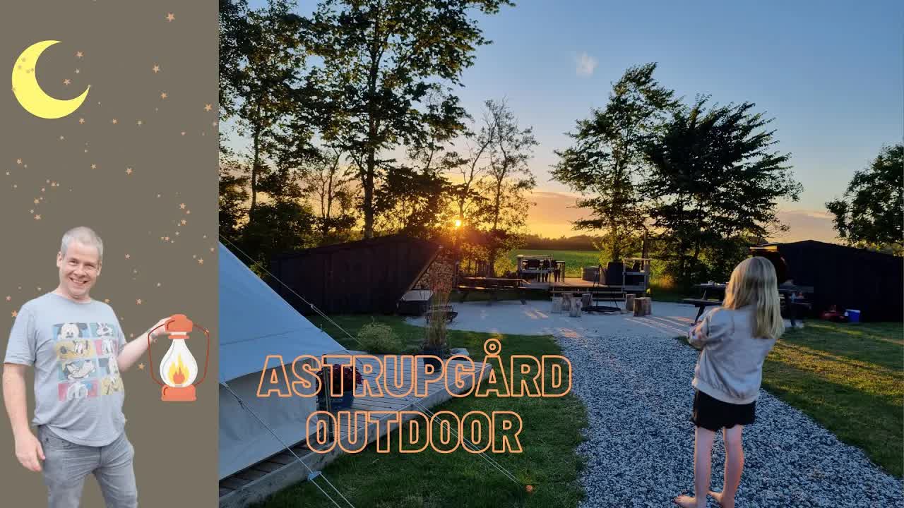Overnatning i shelter ved Astrupgård Outdoor