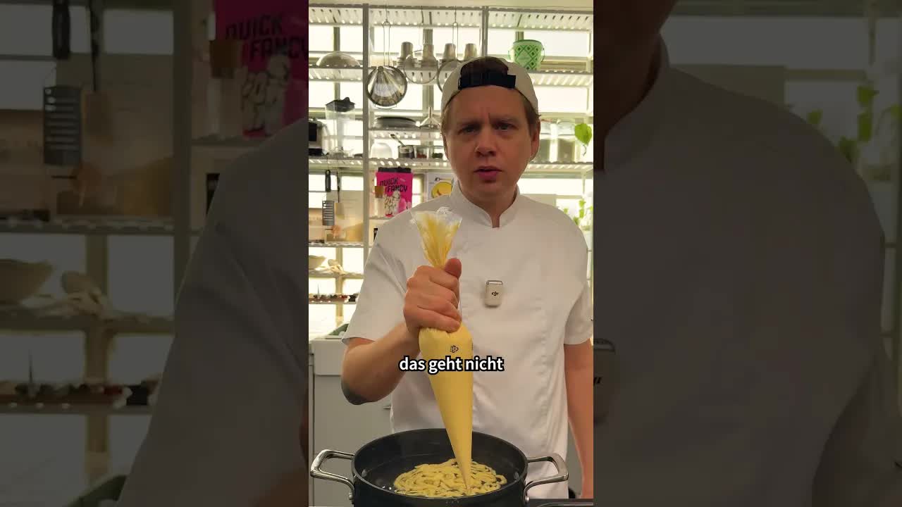 Rahmspätzle mit Schinken und Frühlingslauch