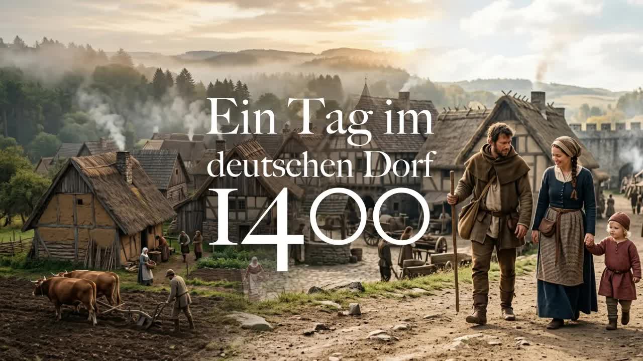 Leben in einem mittelalterlichen Dorf im Jahr 1400