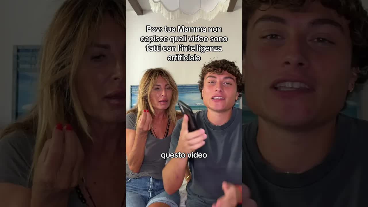 Mamma non capisce i video IA o veri
