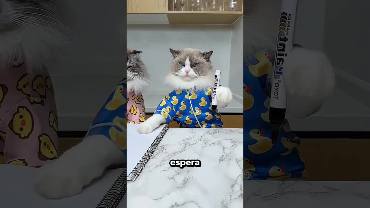 Este gato encierra un gusano con magia