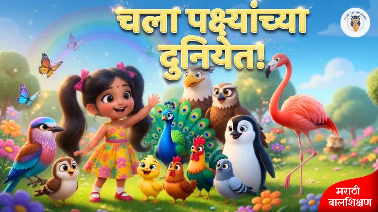 रंगीबेरंगी पक्ष्यांची नावे शिका
