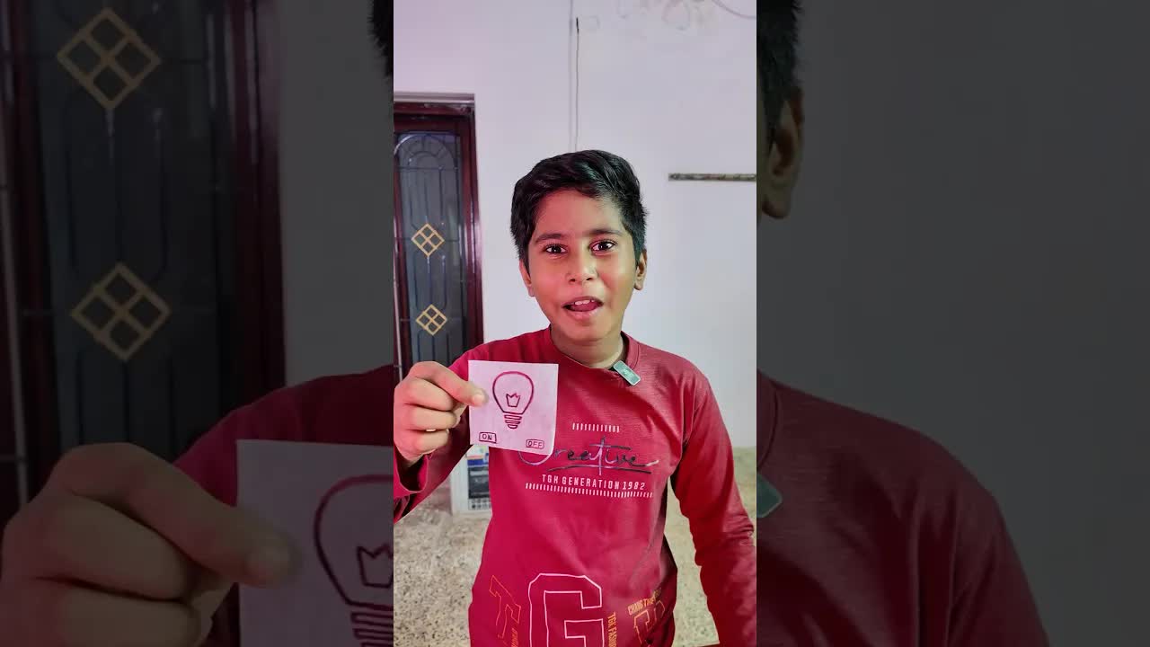 பேப்பரில் மின்விளக்கு எரியும் மாயம்