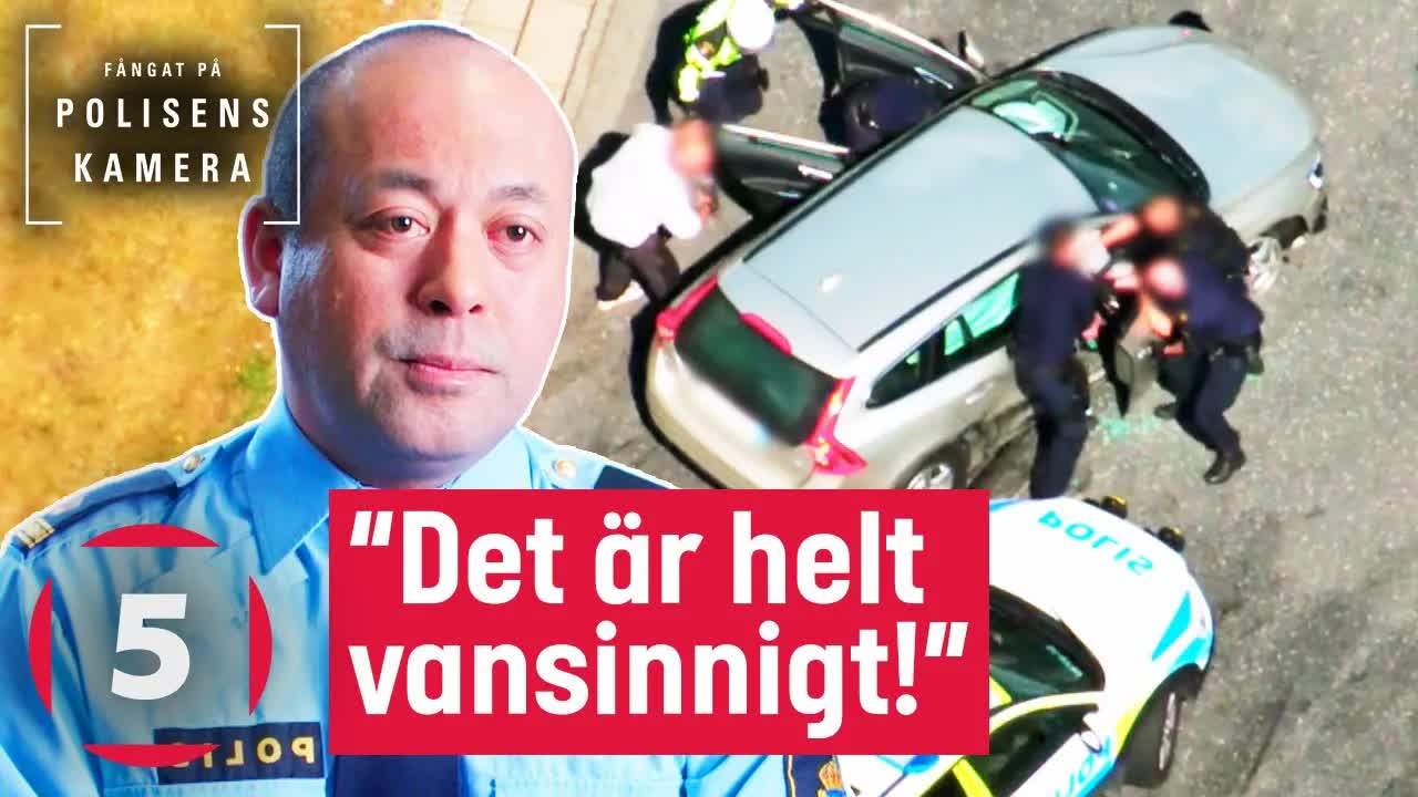 Polisjakt och spikmatta i Sverige