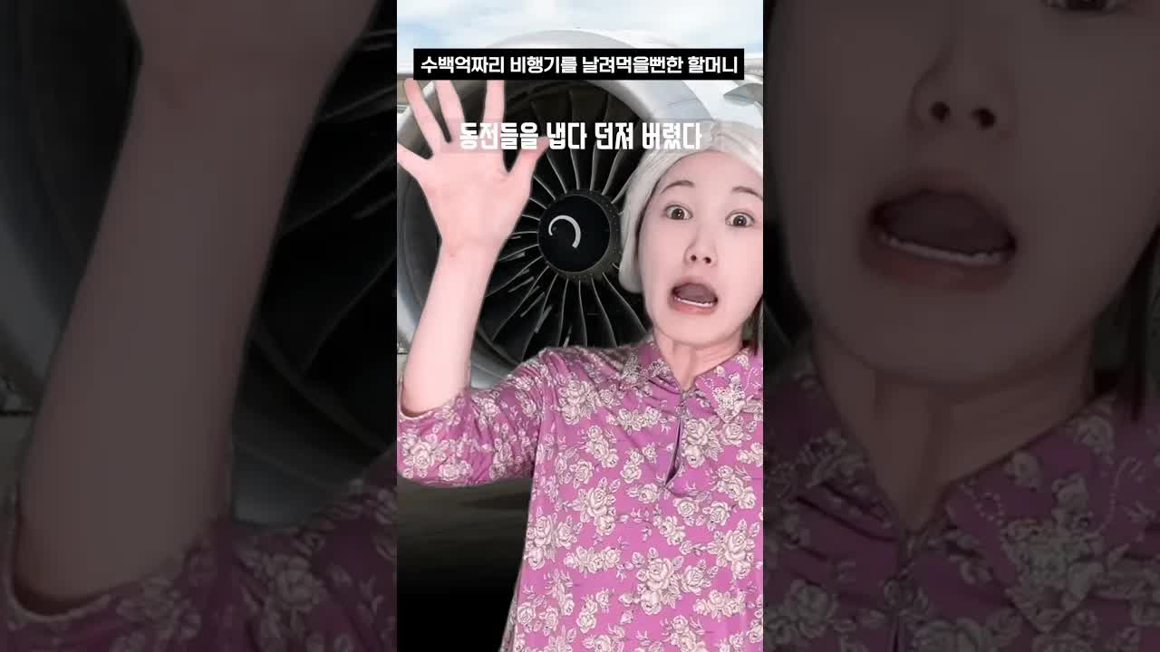 비행기 엔진에 동전을 넣은 할머니의 사연
