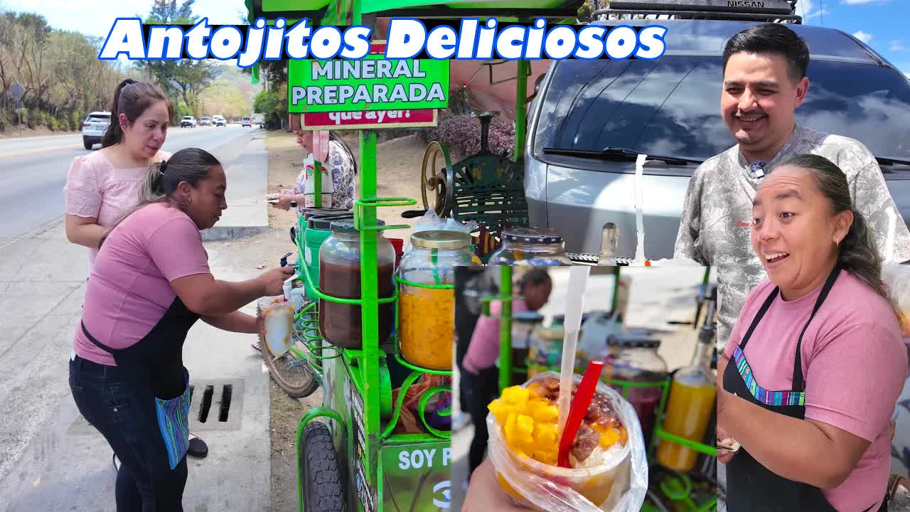 Probando antojitos callejeros en Antigua Guatemala