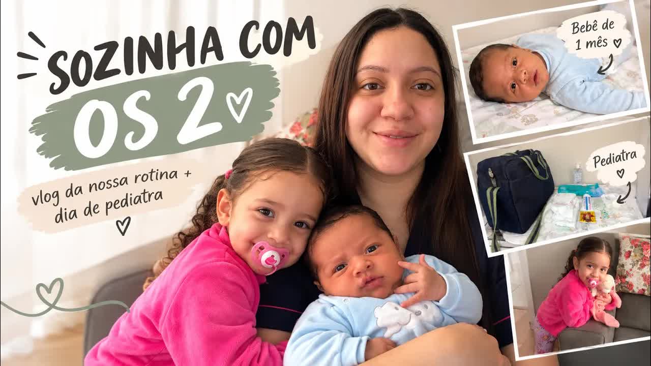 Rotina real com bebê de 1 mês e mãe de dois