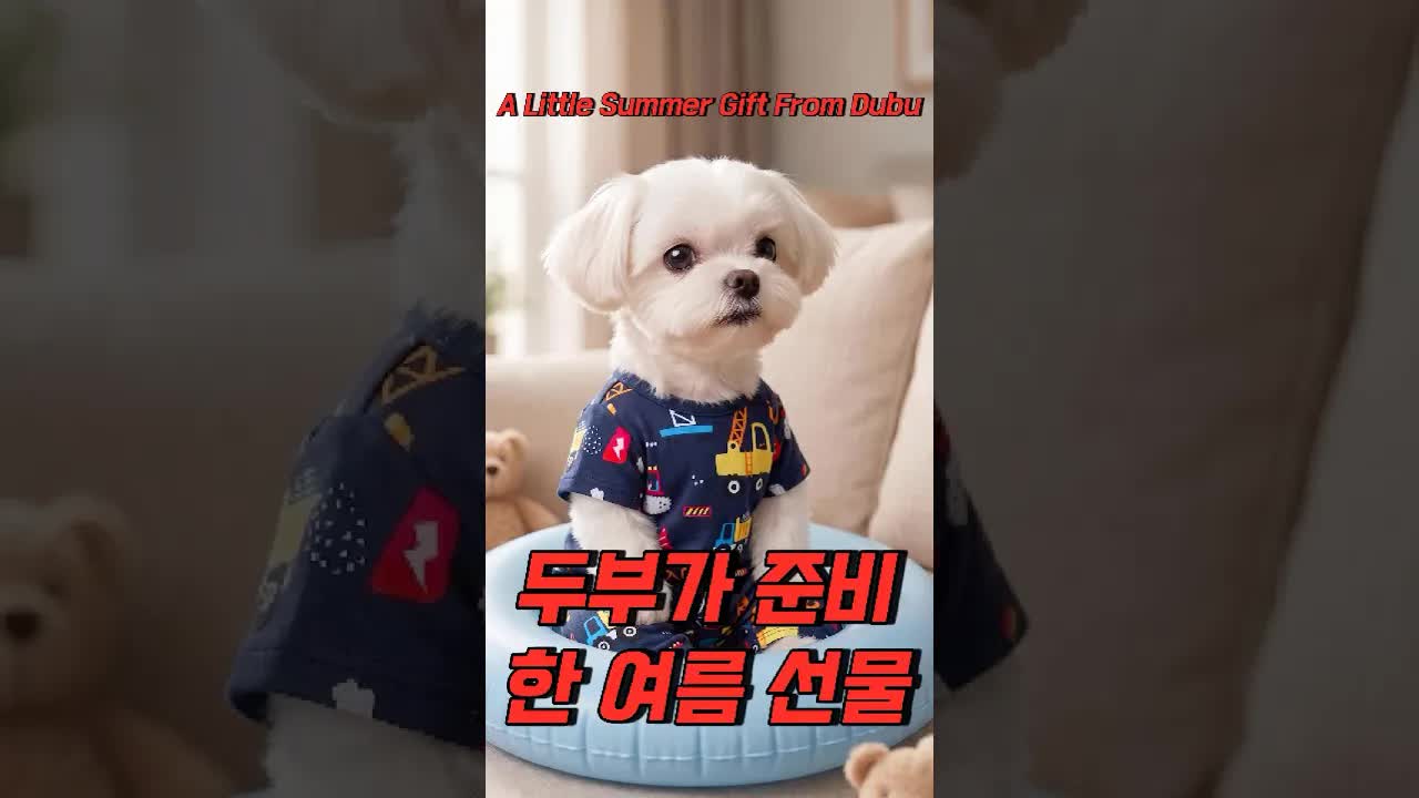 두부의 여름 휴가 응원 메시지