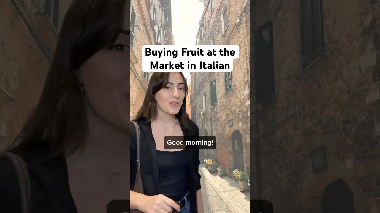 Buying Fresh Fruit at an Italian Market