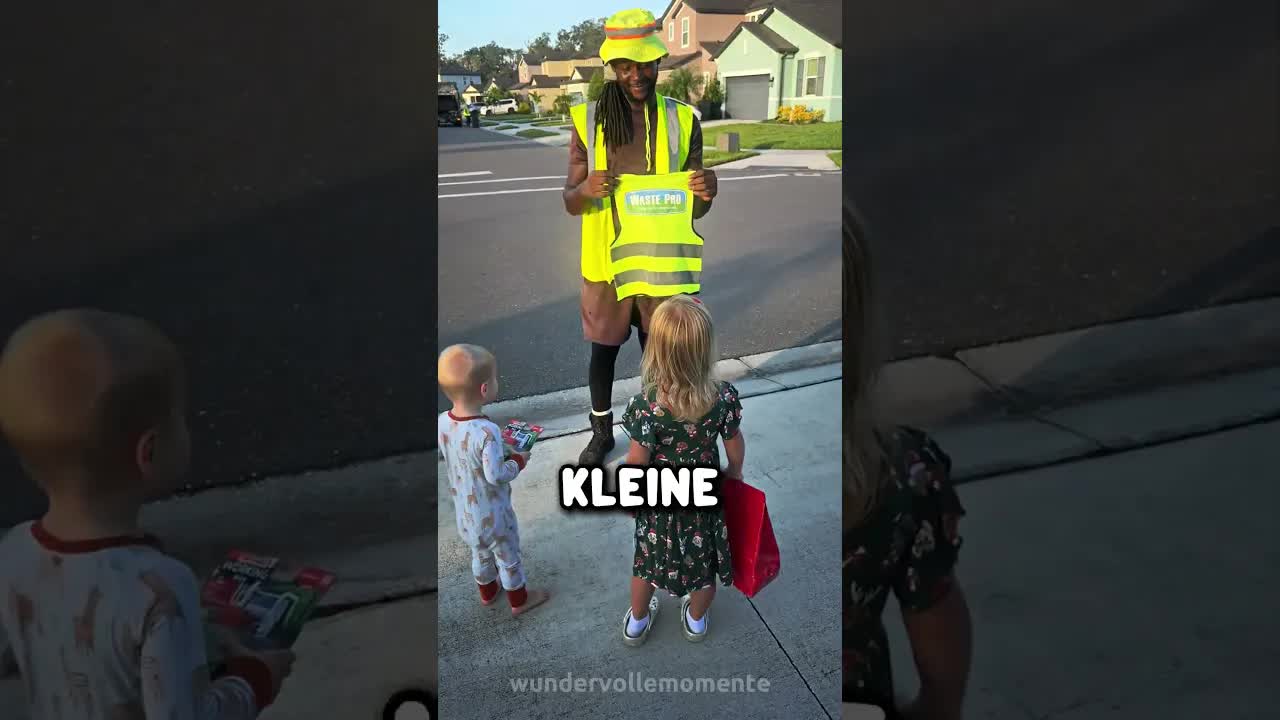 Ein letzter Besuch des Müllmanns bei den Kindern