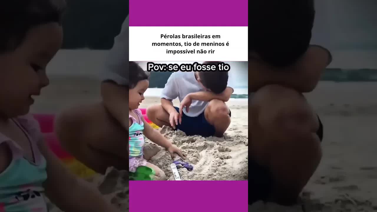 Tio e sobrinhos numa brincadeira engraçada