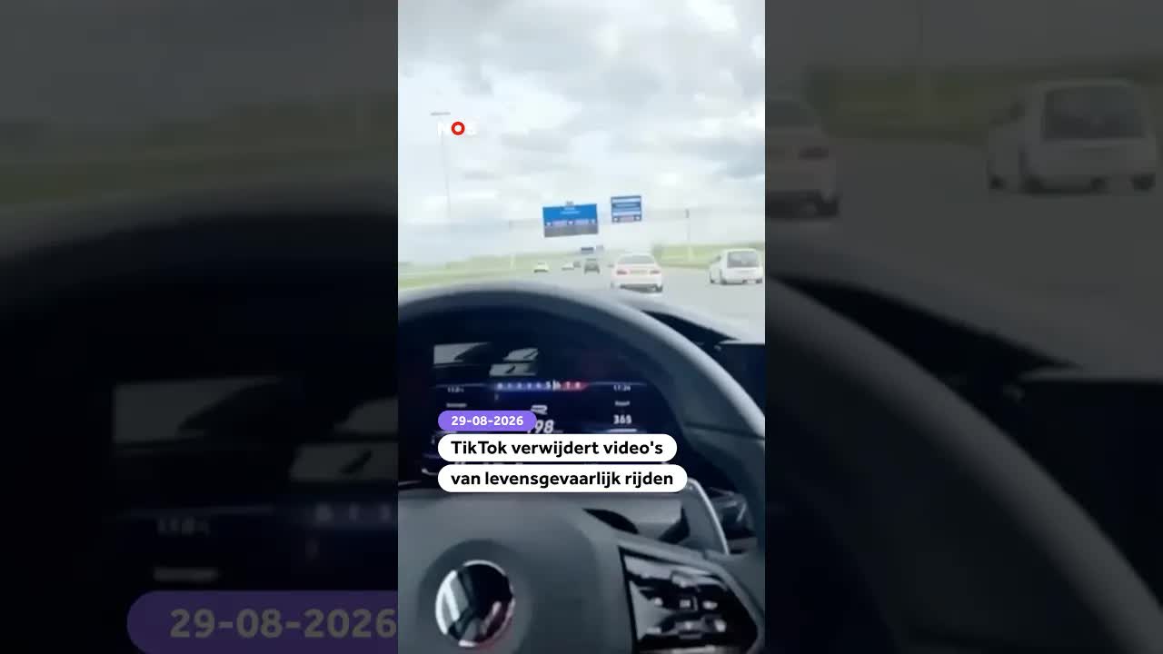 TikTok verwijdert gevaarlijke rijvideo's