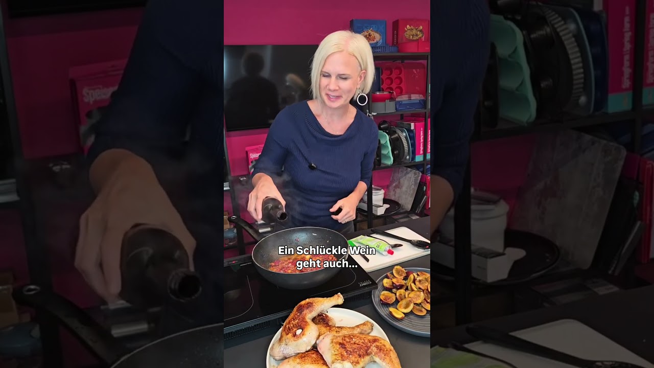 Hähnchenschlegel mit Zwetschgensoße kochen