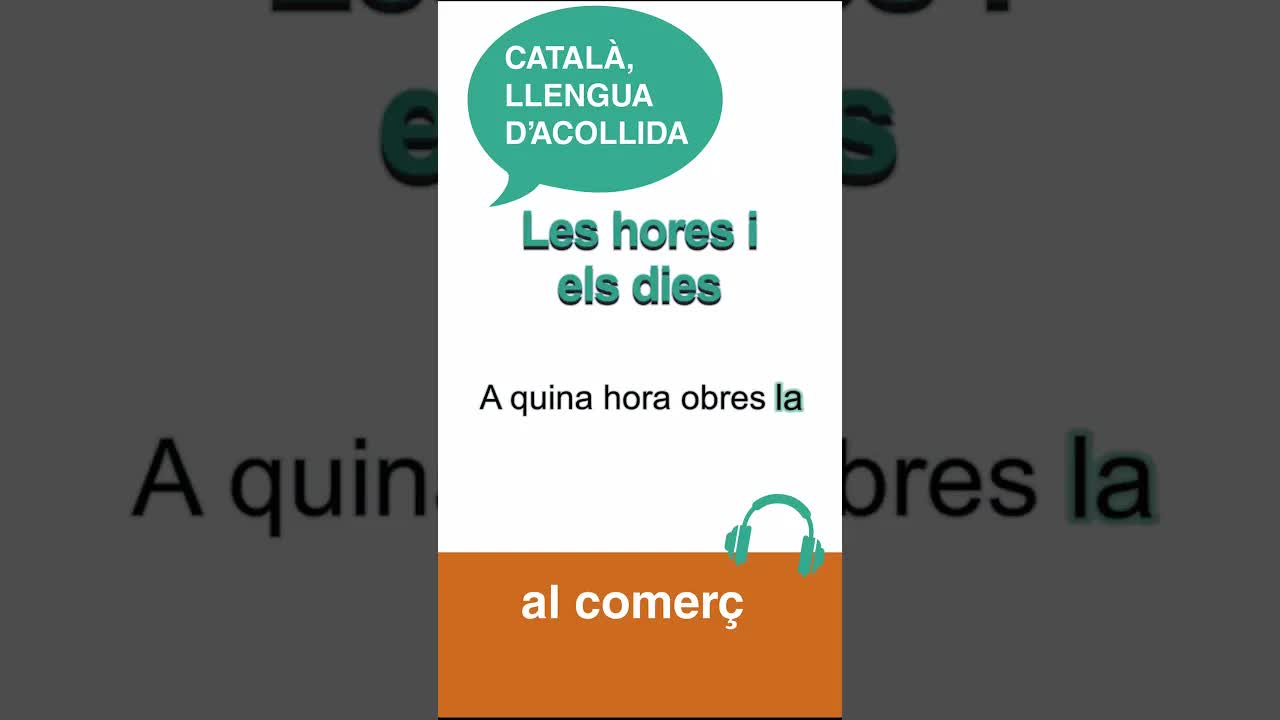 Aprenent les hores en català