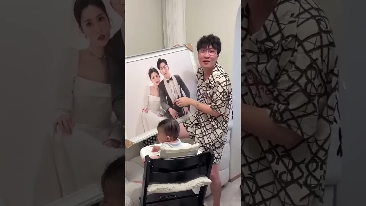 逗宝宝先喊爸爸的搞笑日常