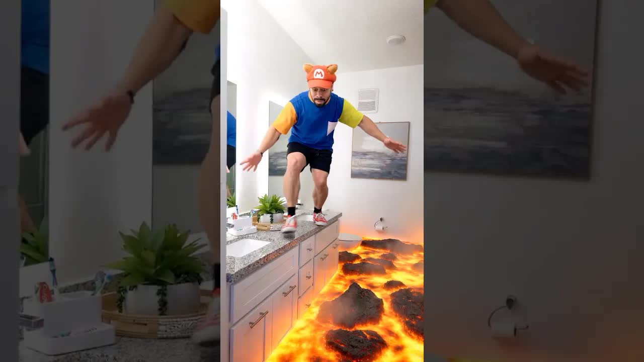 El piso es lava en casa