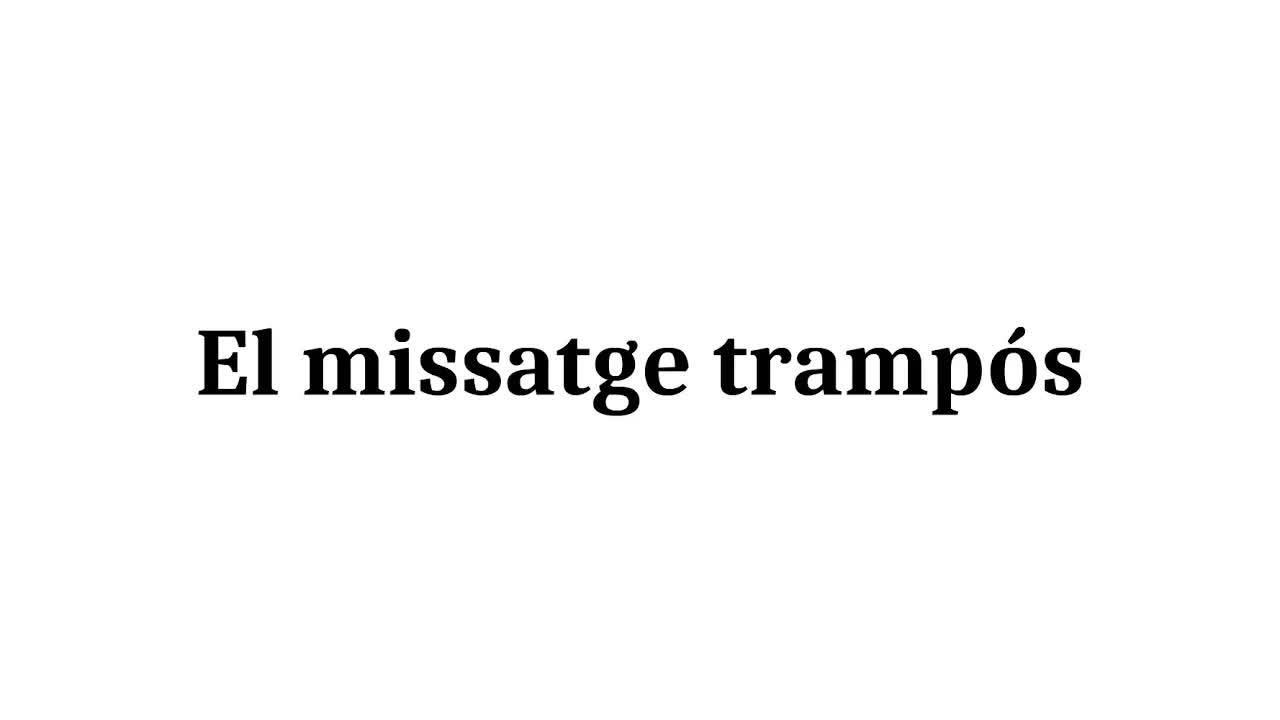 El missatge trampós: una història de cel·la
