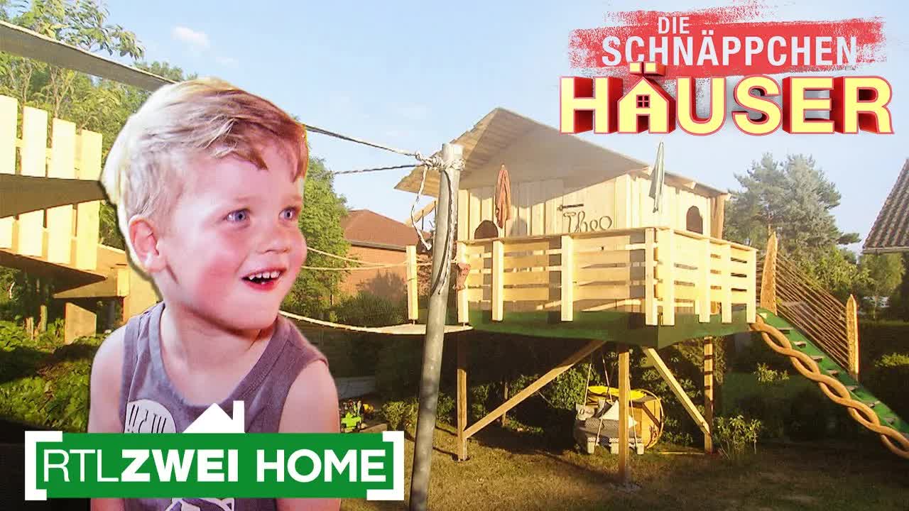 Das Baumhaus für Theo ist fertig