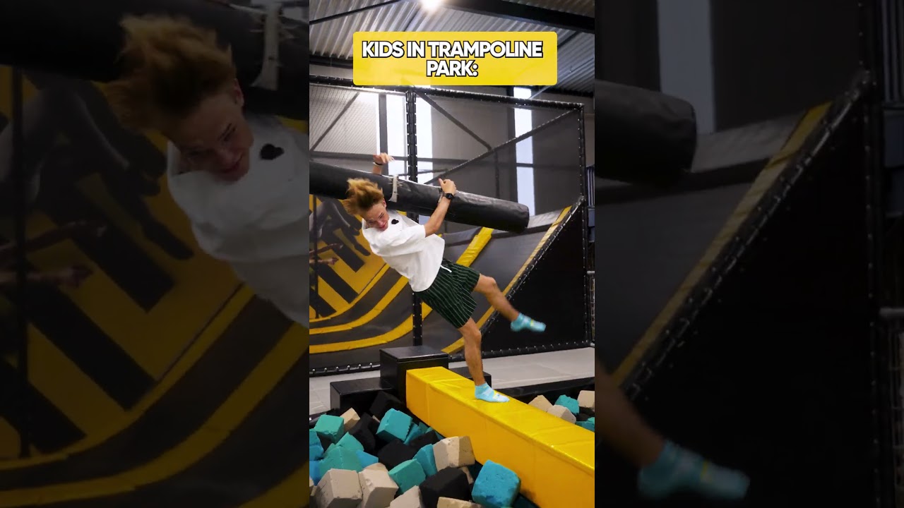 Kinderen in een trampolinepark