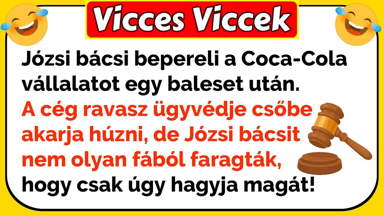 Józsi bácsi vicces balesetper a Coca-Colával