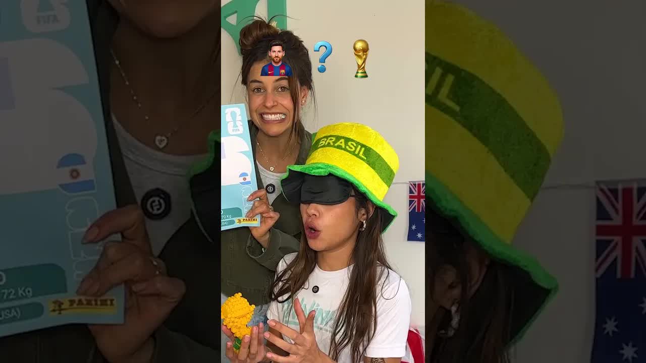 Jogo de troca surpresa com olhos vendados