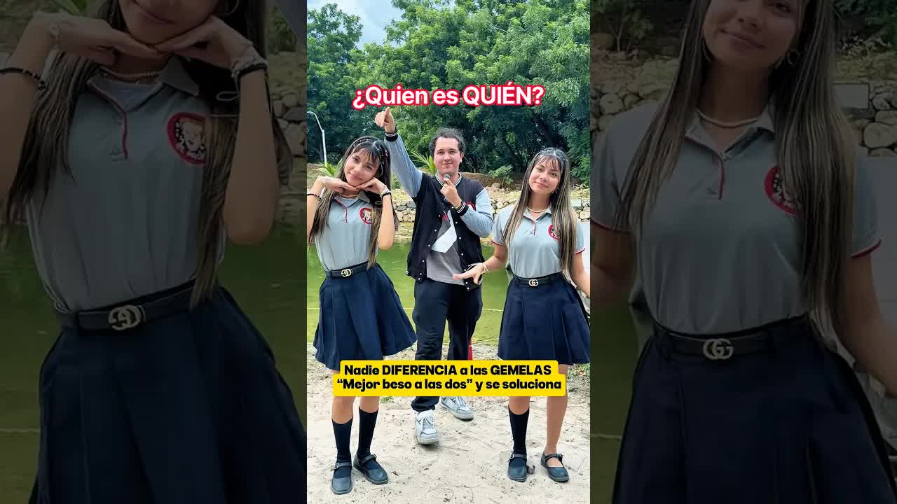 Gemelas discuten sobre quién es más bonita
