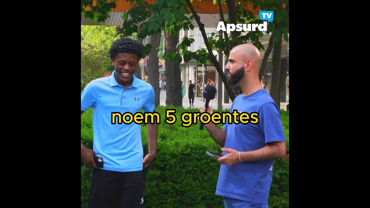 Noem vijf groentes: een grappige straatinterview uitvinding