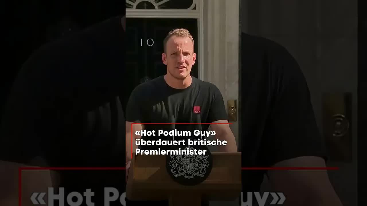 Sound check before British Prime Minister’s resignation speech