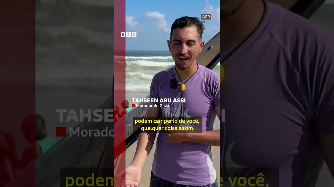 Surfistas de Gaza buscam alívio da guerra no mar