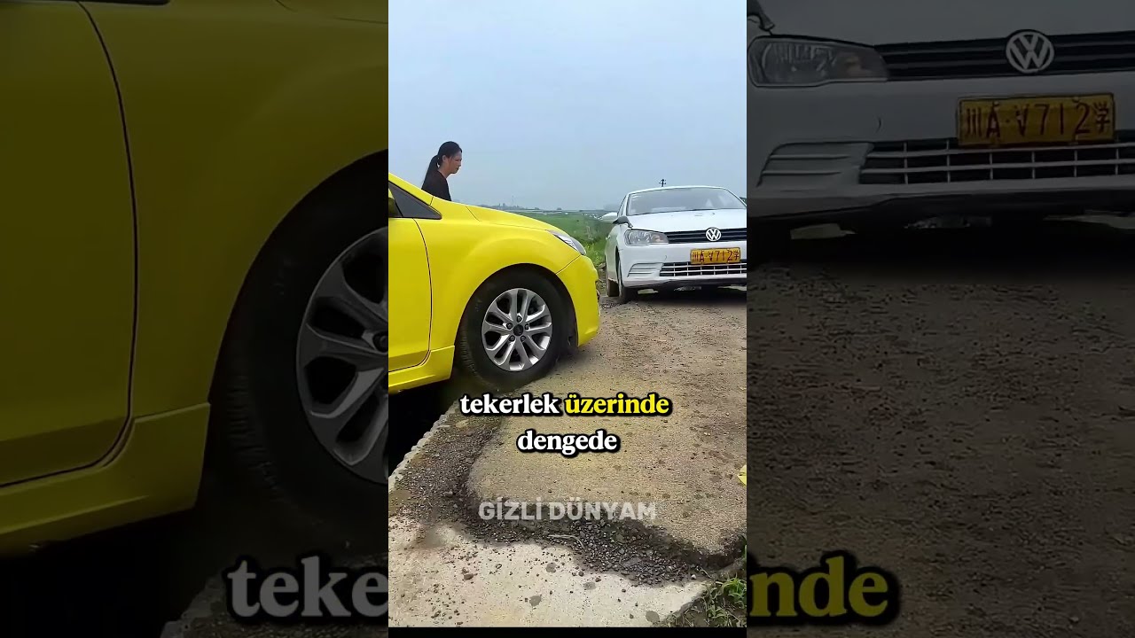 Araba Tek Teker Üzerinde Sürülüyor