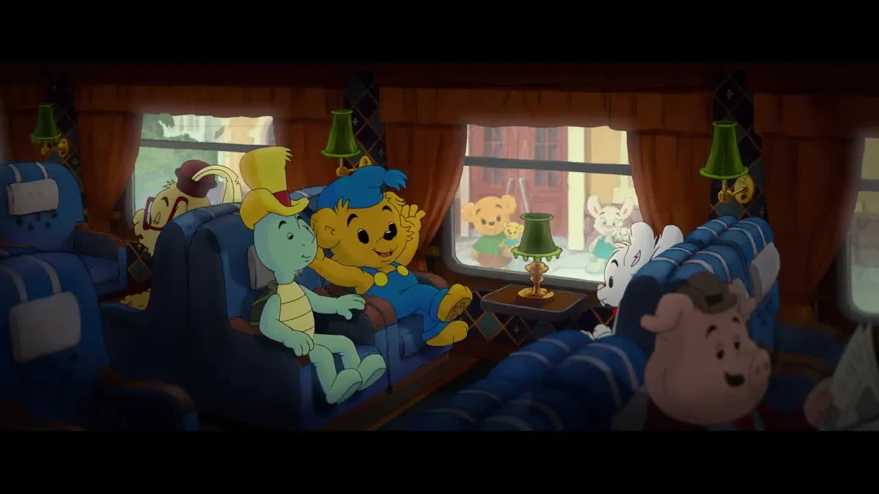 Bamse och Vulkanön - Tågresan börjar